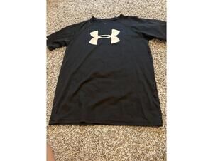 Under Armour Boys Large Black HeatGear Loose Fit T-Shirt YLG